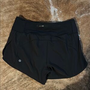 lululemon athletica Black Athletic Shorts with Wide Waistband